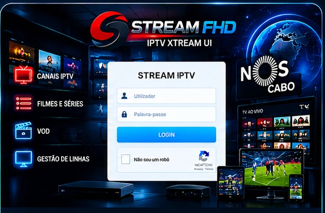 Imagem futurista do Painel IPTV XTREAM UI